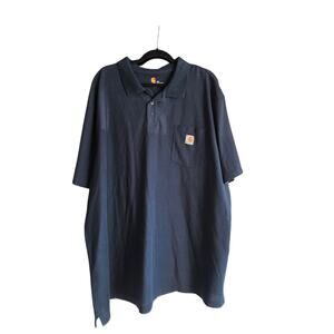Carhartt Men Polo Shirt Original Fit 4XL Navy